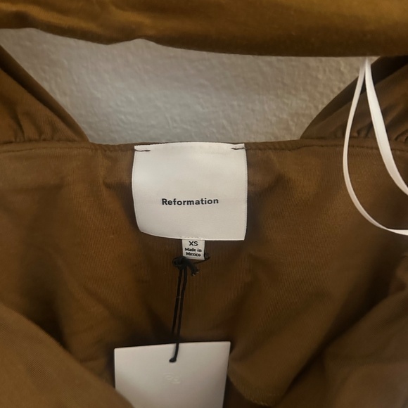 NWT Reformation Carmina Knit Mini Dress in Bronze - Picture 5 of 7